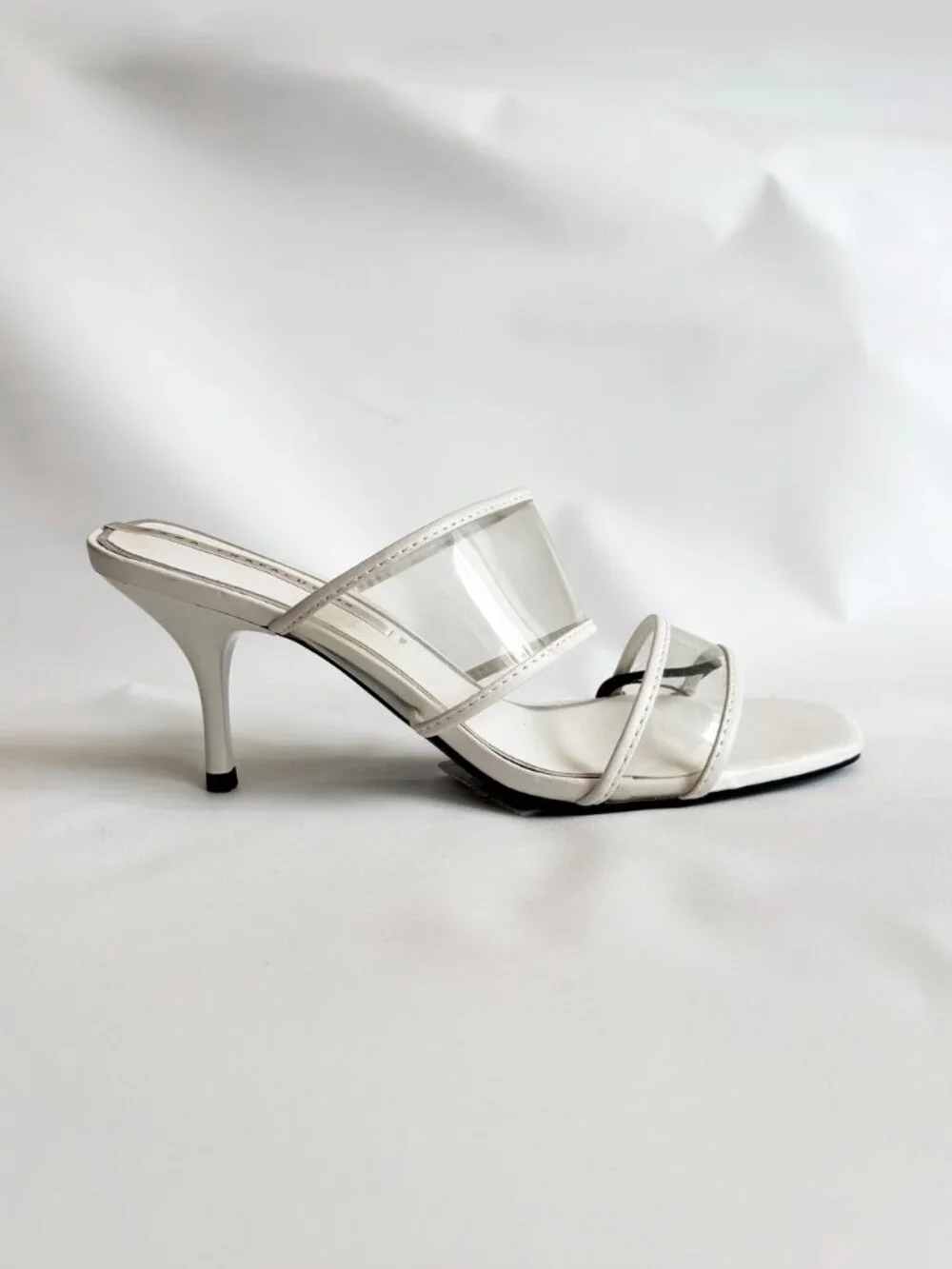 ZARA Double Clear Straps Heeled Sandals 3371/001/087 EU 38/ US 7.5 - Picture 5 of 12